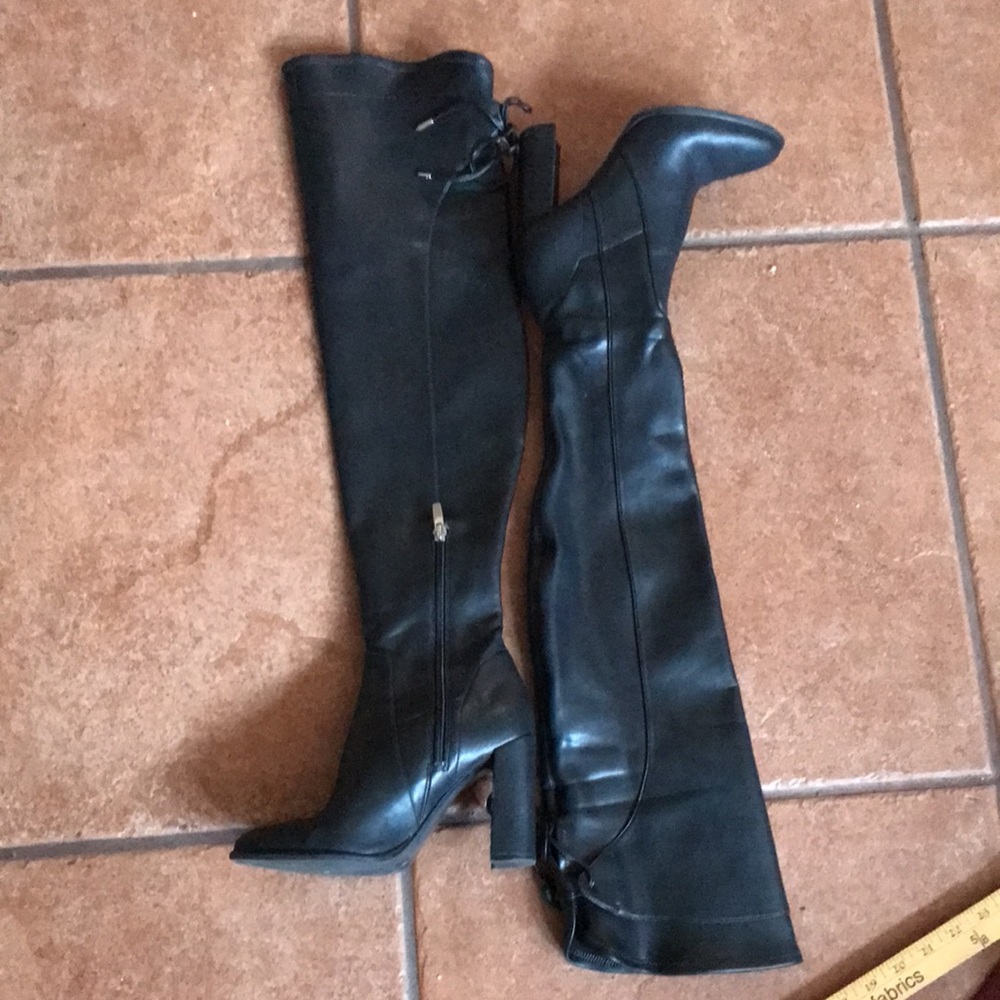 MARC FISHER BLACK OVER THE KNEE BOOTS SIZE 6.5